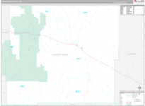 Powder River Wall Map Premium Style